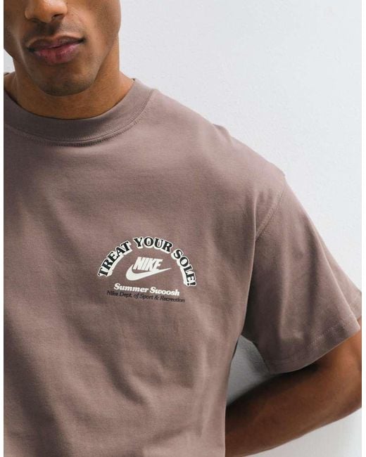 Nike Gray Ice Cream Van Graphic Back Print T-Shirt for men