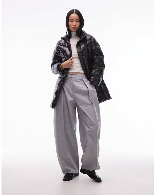ARKET White Midi Down Padded Puffer Coat