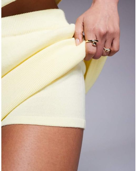 ASOS Compact Gebreide Micro Skort in het Blue