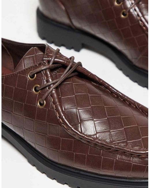 ASOS Black Apron Lace Up Shoes for men