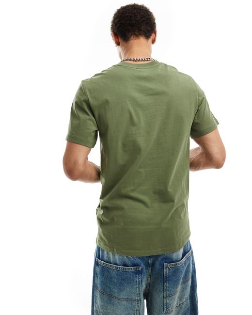 T-shirt scuro con stampa del logo effetto invecchiato di G-Star RAW in Green da Uomo
