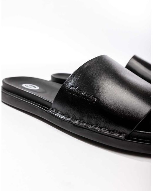 Base London Black Albany Slide Sandal for men