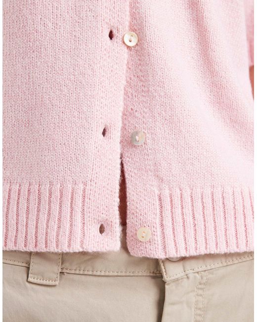 Gilet ras Threadbare en coloris Pink