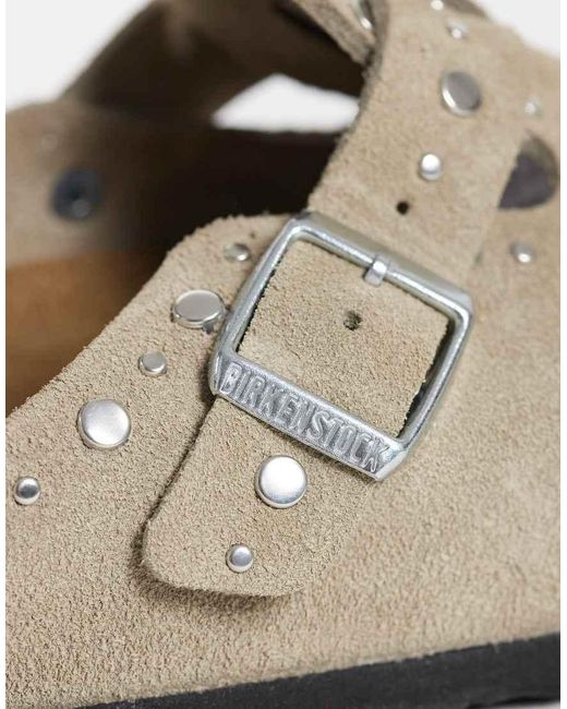 Birkenstock Blue Boston Rivet Suede Clog