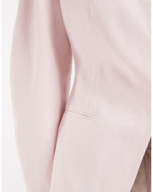 ASOS Natural Cinched Linen Blazer