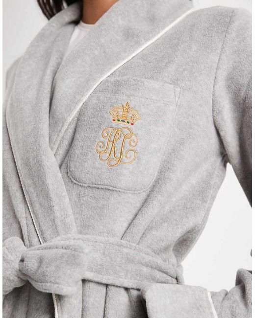 Ralph Lauren Gray Shawl Collar Robe