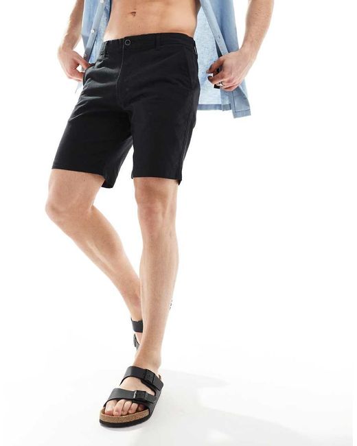 Jack & Jones Blue Linen Mix Shorts for men
