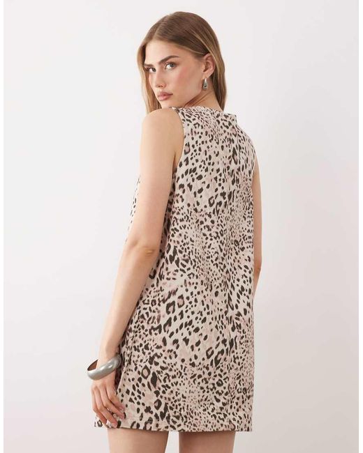 Miss Selfridge Pink Denim Button Through Shift Dress