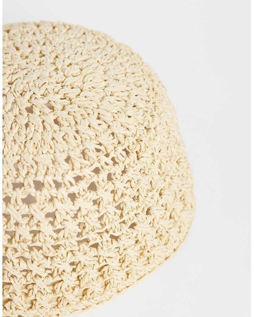 ARKET Natural Summer Raffia Pillbox Hat