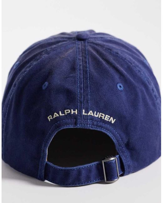 Polo Ralph Lauren Blue Sports Capsule Logo Baseball Cap for men