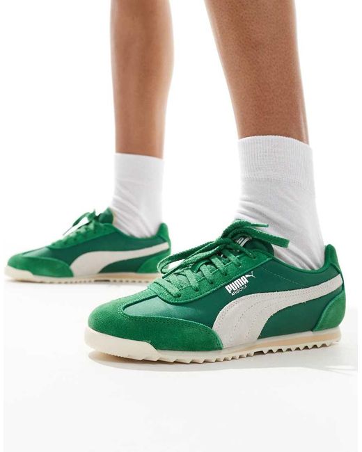 PUMA Green Arizona Nylon Trainers