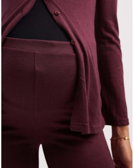 Mama.licious Red Mamalicious Maternity Soft Straight Leg Jersey Trouser Co-ord