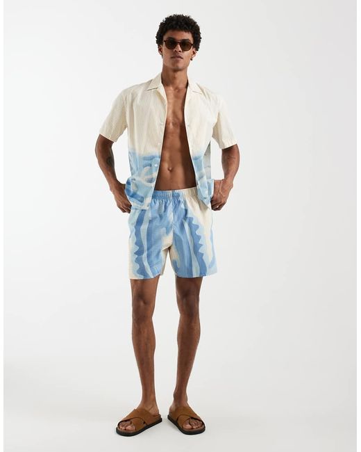 Lacoste Pink Co-ord Stripe Woven Lounge Shorts for men