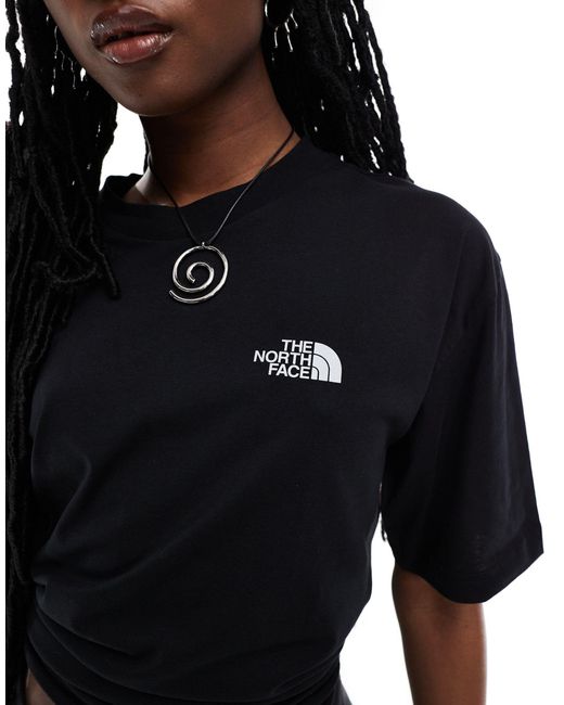 Vintage - t-shirt oversize à imprimé denali au dos The North Face en coloris Black