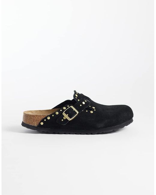 Birkenstock Black Boston Narrow Fit Rivet Clogs