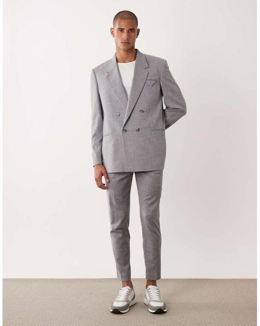 ASOS Gray Relaxed Suit Jacket for men