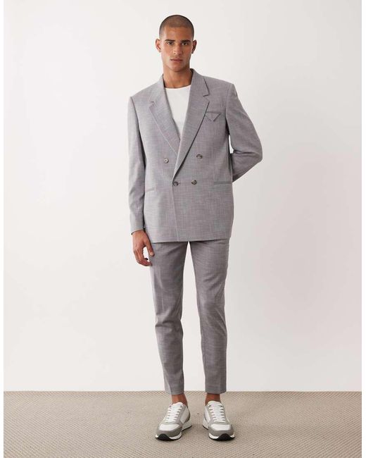ASOS Ruimvallend Colbert in het Gray voor heren