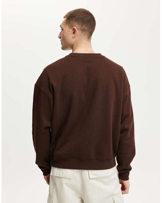 Cotton On Brown Cotton On Michelin Box Fit Crew for men