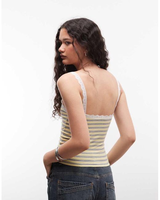 Collusion Multicolor Lace Trim Cami