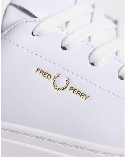 Fred Perry White Leather Trainers