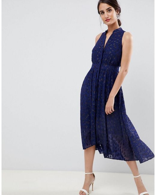 coast carlotta midi dress navy