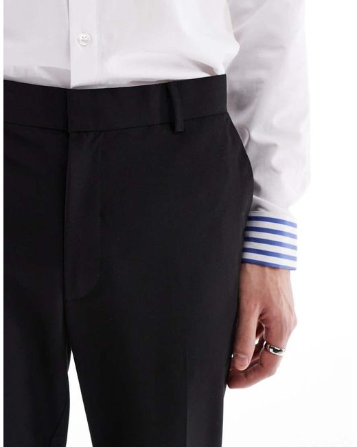 ASOS Black Smart Slim Fit Trousers for men
