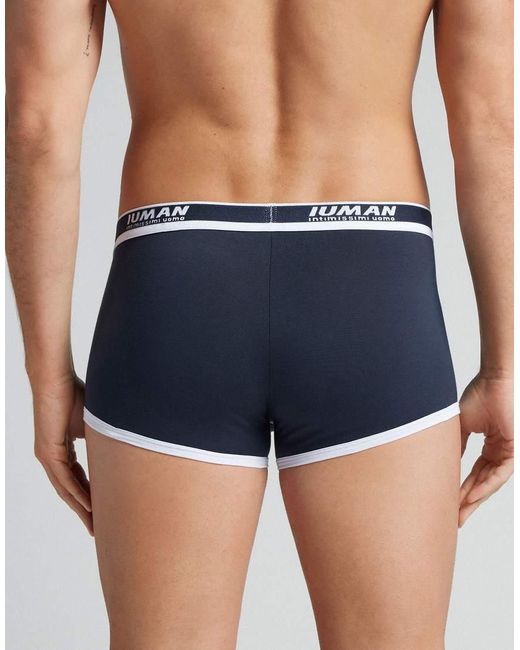 Intimissimi Blue Superior Cotton Boxers With Logo for men