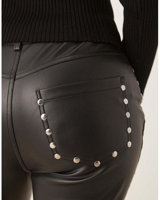 Never Fully Dressed Black Pu Studded Trousers