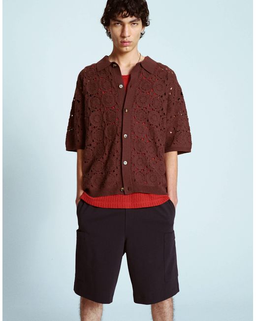 Topman – locker geschnittenes hemd in Red für Herren
