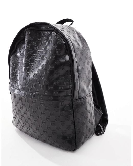 ASOS Black Embossed Backpack for men
