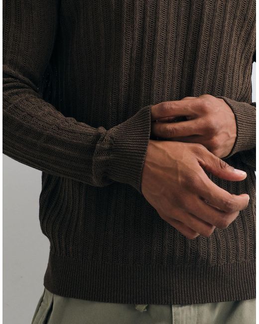Pull léger Mango pour homme en coloris Brown