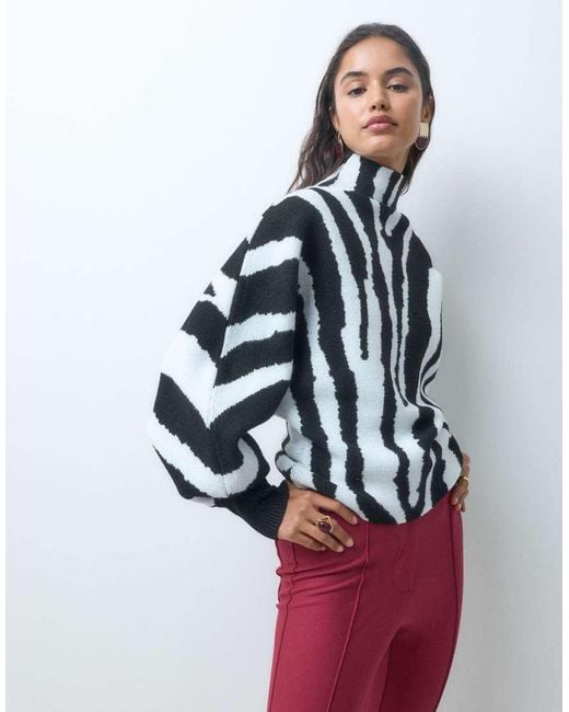 ASOS Red Funnel Neck Jumper
