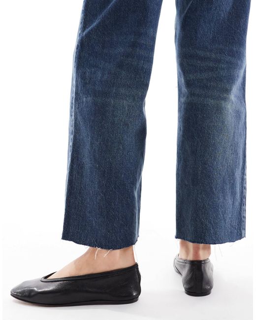 Schuh Blue Lessie High Vamp Ballet Flats