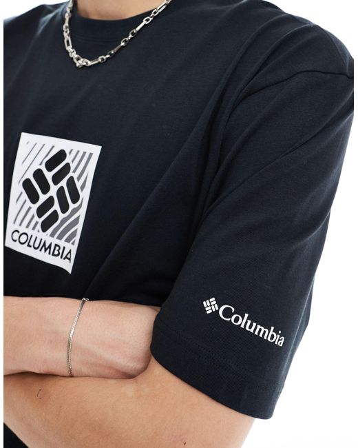 Camiseta negra con logo cuadrado reventure Columbia de hombre de color Blue