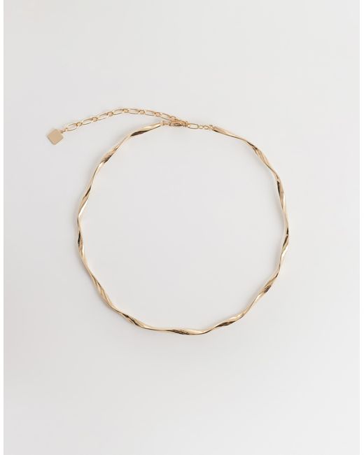 ASOS White Twisted Torque Choker