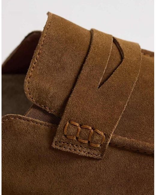 ASOS Brown Penny Loafer Mule for men