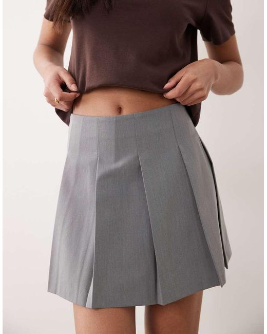 ASOS Black Tailored Pleated Mini Skirt