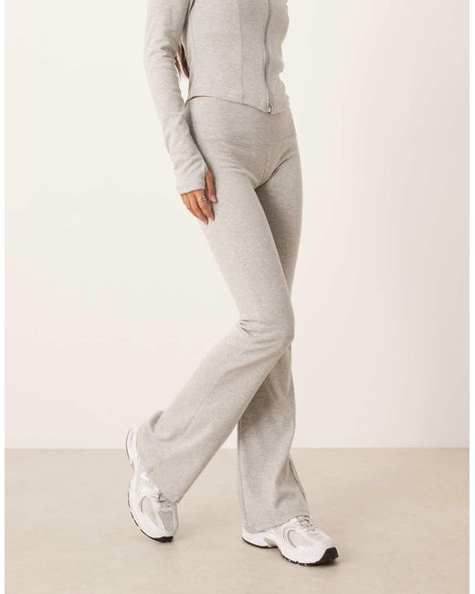Gina Tricot Natural Co-ord Soft High Waist Flare Trousers