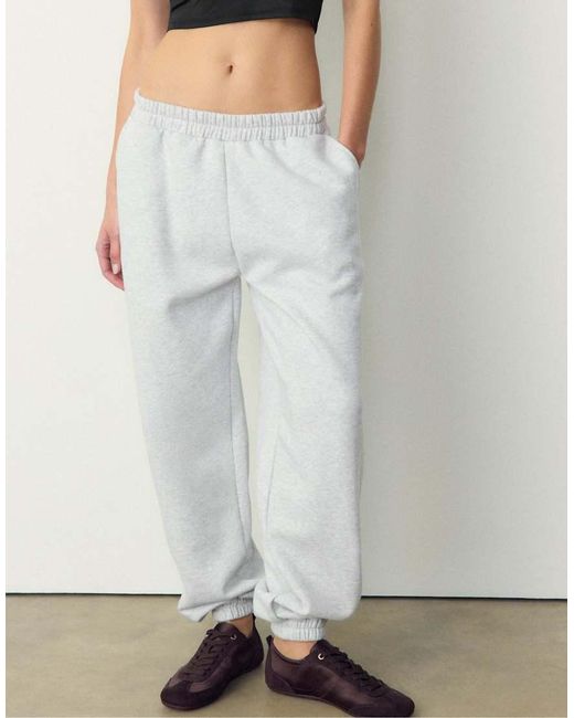 Stradivarius Gray Boyfriend Jogger Trousers