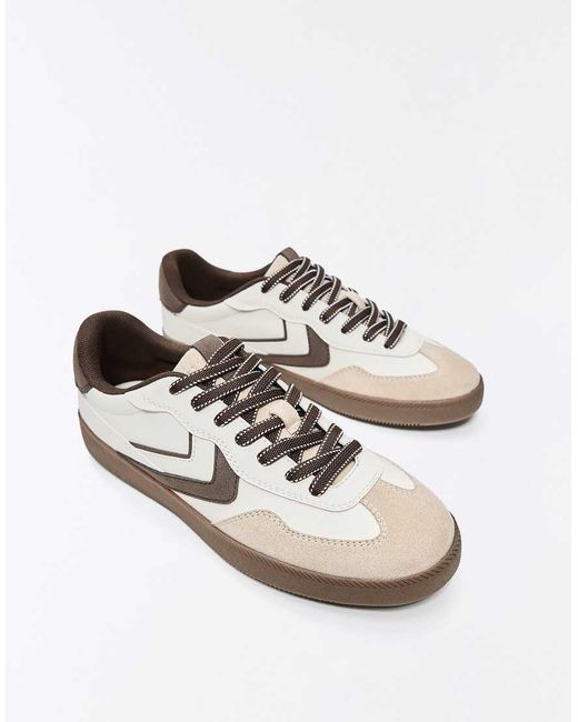 Bershka Blue Retro Trainers