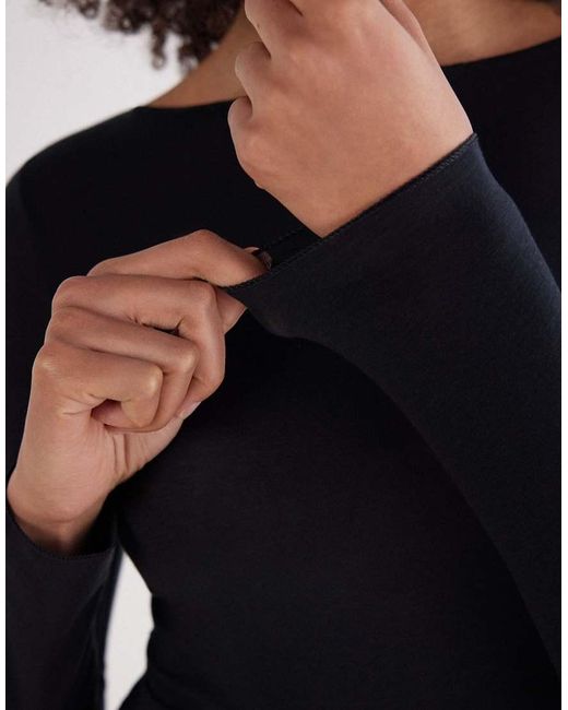 Intimissimi Blue Boat-Neck Ultralight Cotton Top