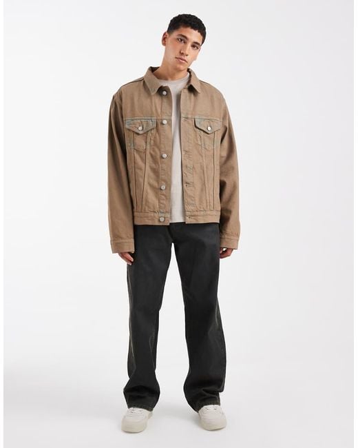 ASOS Natural Co-Ord Denim Jacket for men
