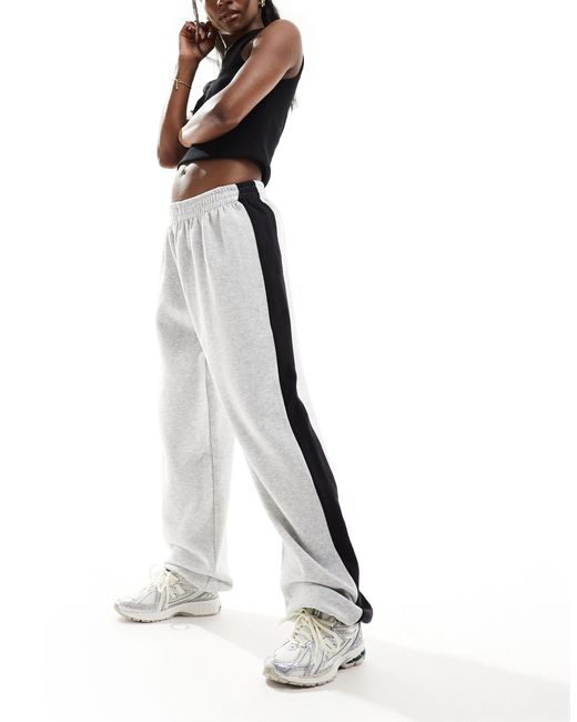 ASOS White Oversized jogger With Side Stripe