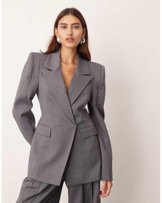 ARRANGE Getailleerde Blazer Met Structuur in het Gray
