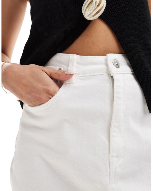 Pimkie White Denim Mini Skirt