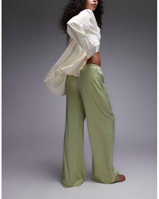 TOPSHOP Green – satinhose