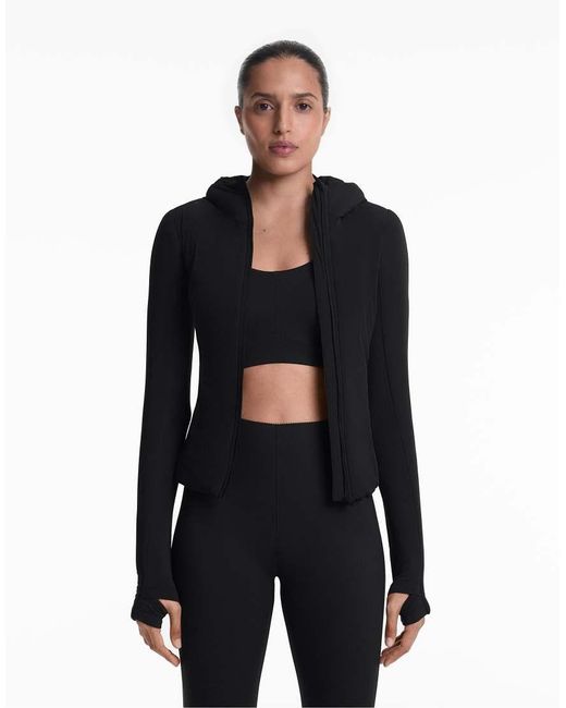 Oysho Black Fellex® Volcanic Padded Jacket
