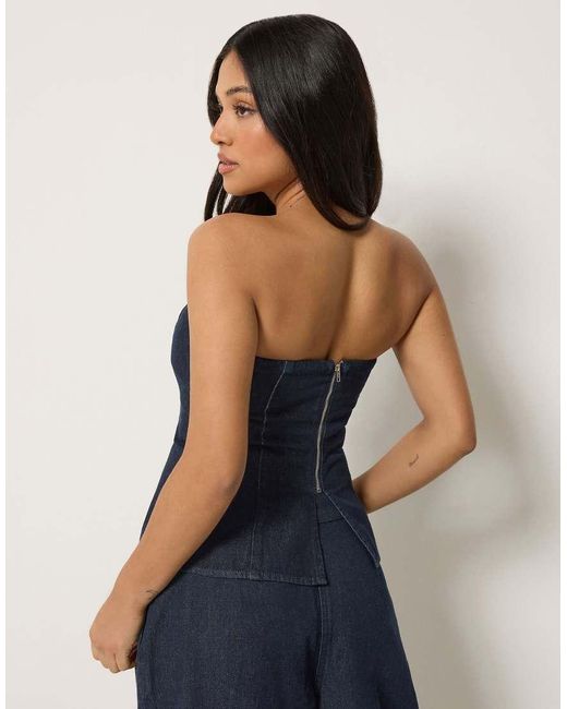 PixieGirl Blue Petite Denim Bandeau Top