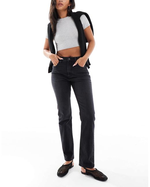 Jean cigarette à taille haute ASOS en coloris Black