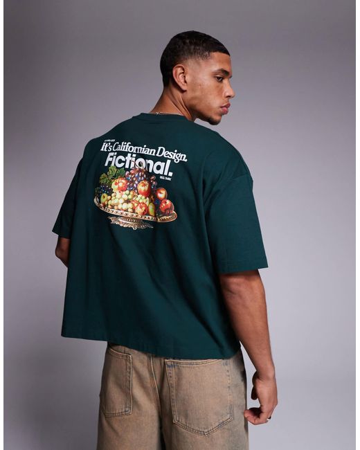 ASOS Multicolor Boxy Oversized T-shirt With Fruit Graphic for men